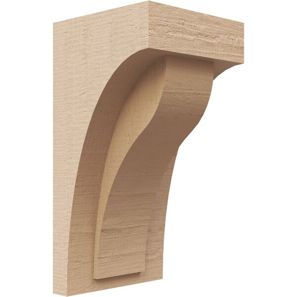 Ekena Millwork 4"W x 4"D x 8"H Wide Helena Rough Cedar Woodgrain TimberThane Corbel, Primed Tan CORUR04X04X08HELRCPR - main